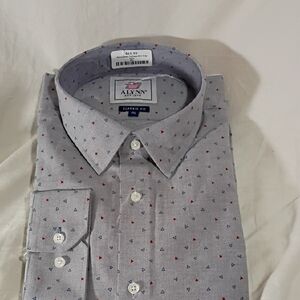 ALYNN Men's Classic Fit Geometric Dress Shirt - Gray